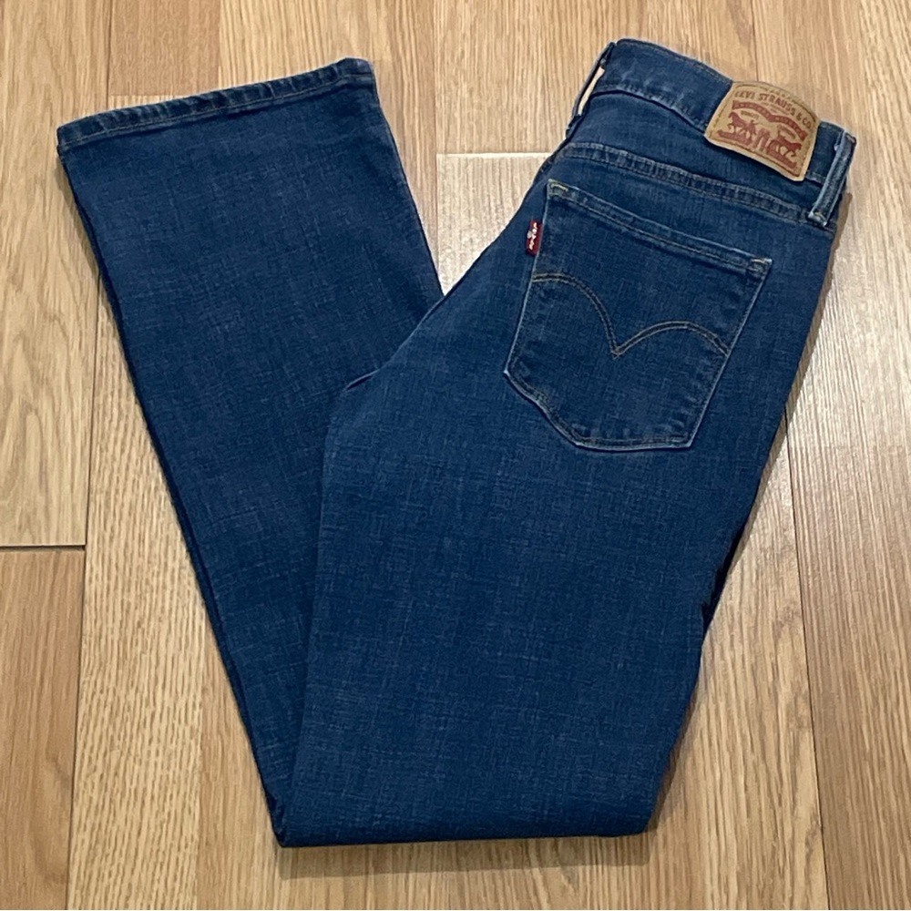 Levi’s 315 Women’s 26 (27x28) Shaping Bootcut Dark Blue Denim Mid Rise Stretch